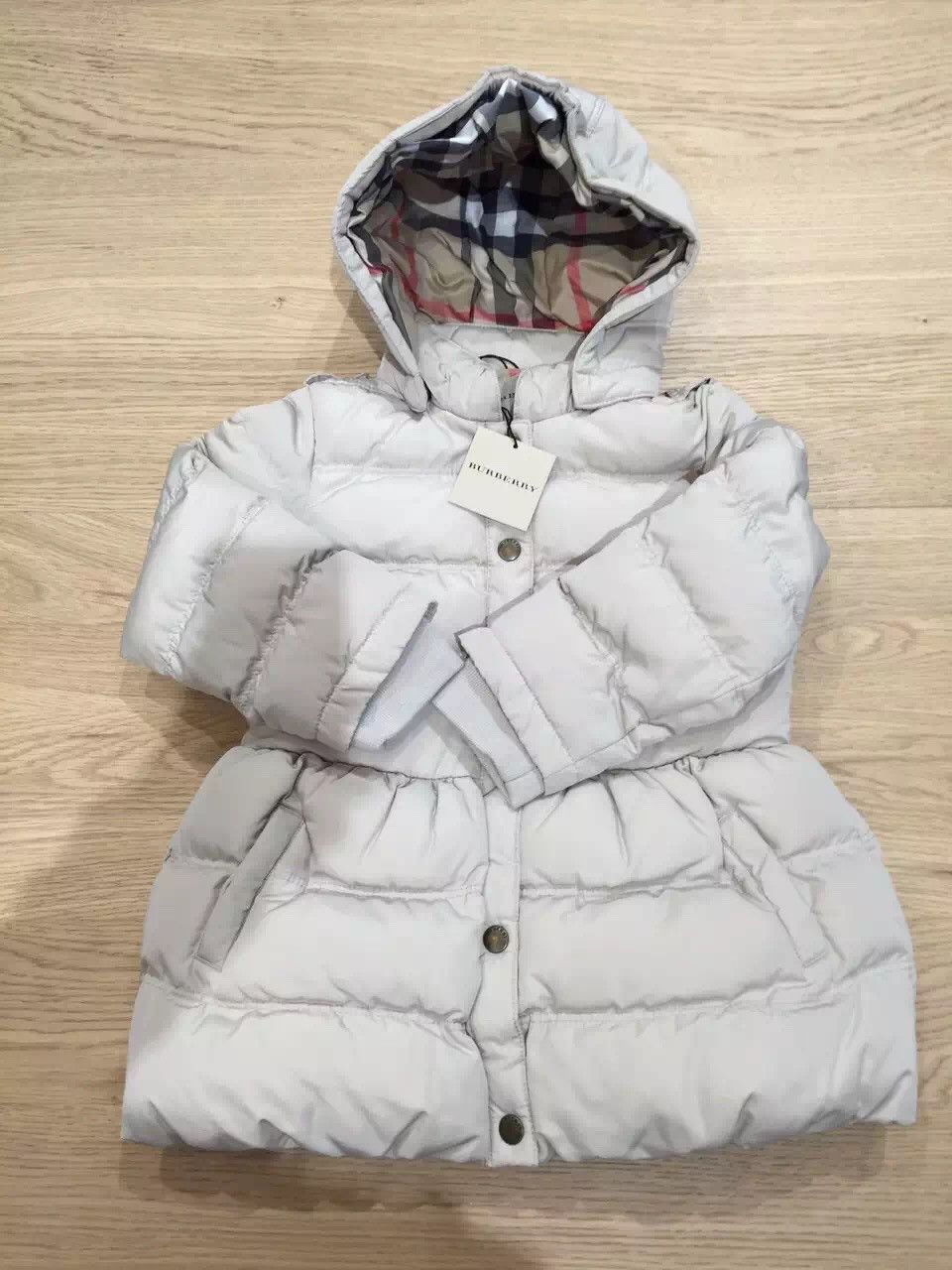 Girls White Hooded Trench Coat