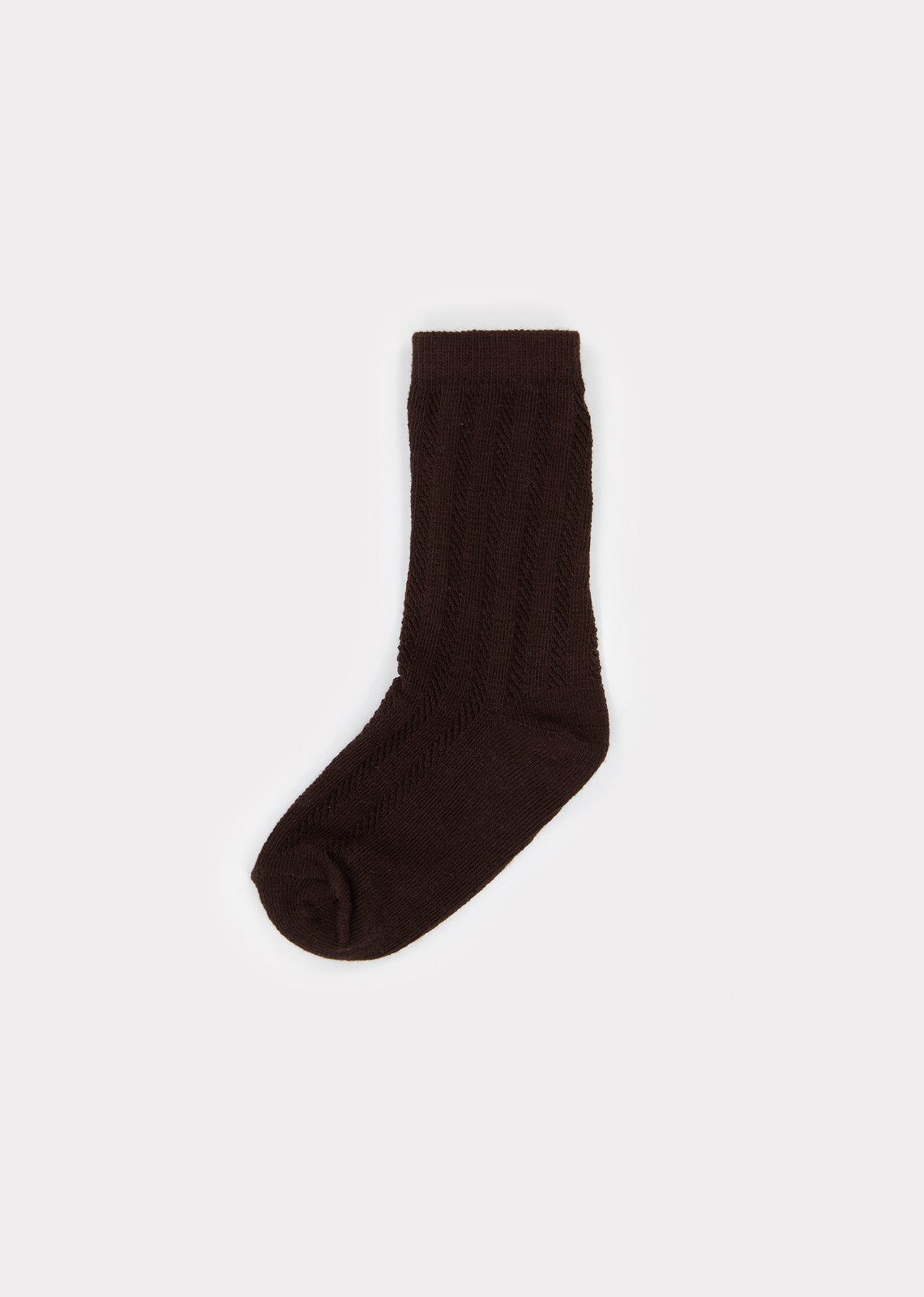 Baby Boys Dark Brown Cotton Socks
