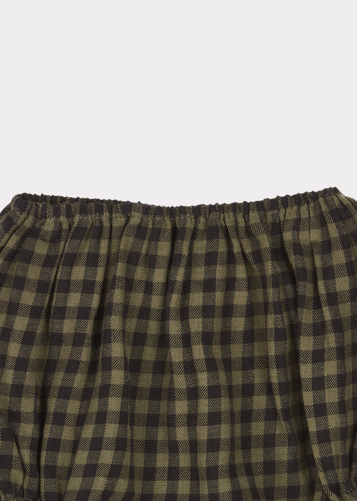 Baby Boys & Girls Gingham Moss Blackcap Bloomer