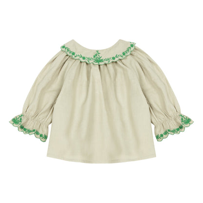 Baby Girls Beige Cotton Top