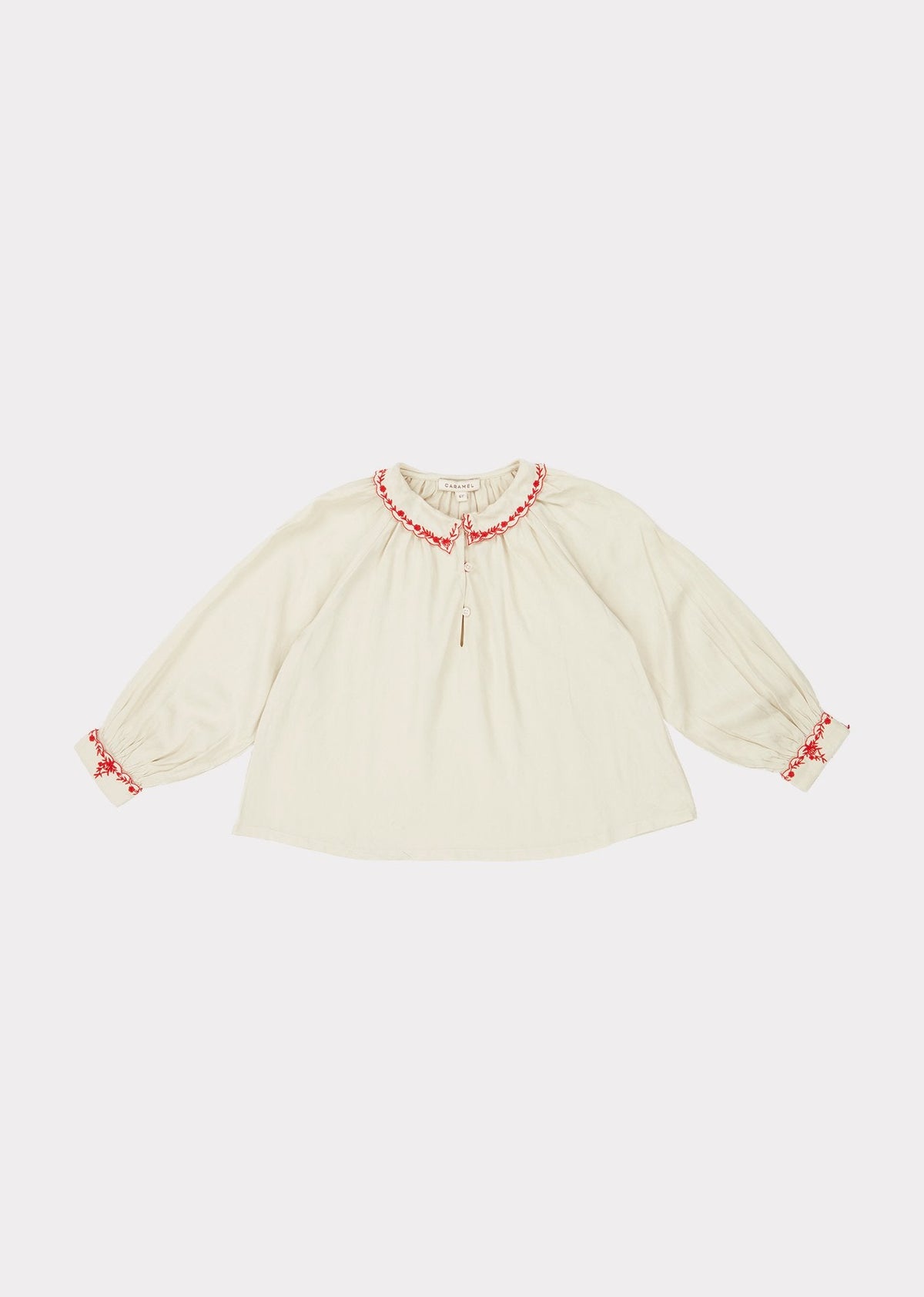 Girls White Embroidered Top