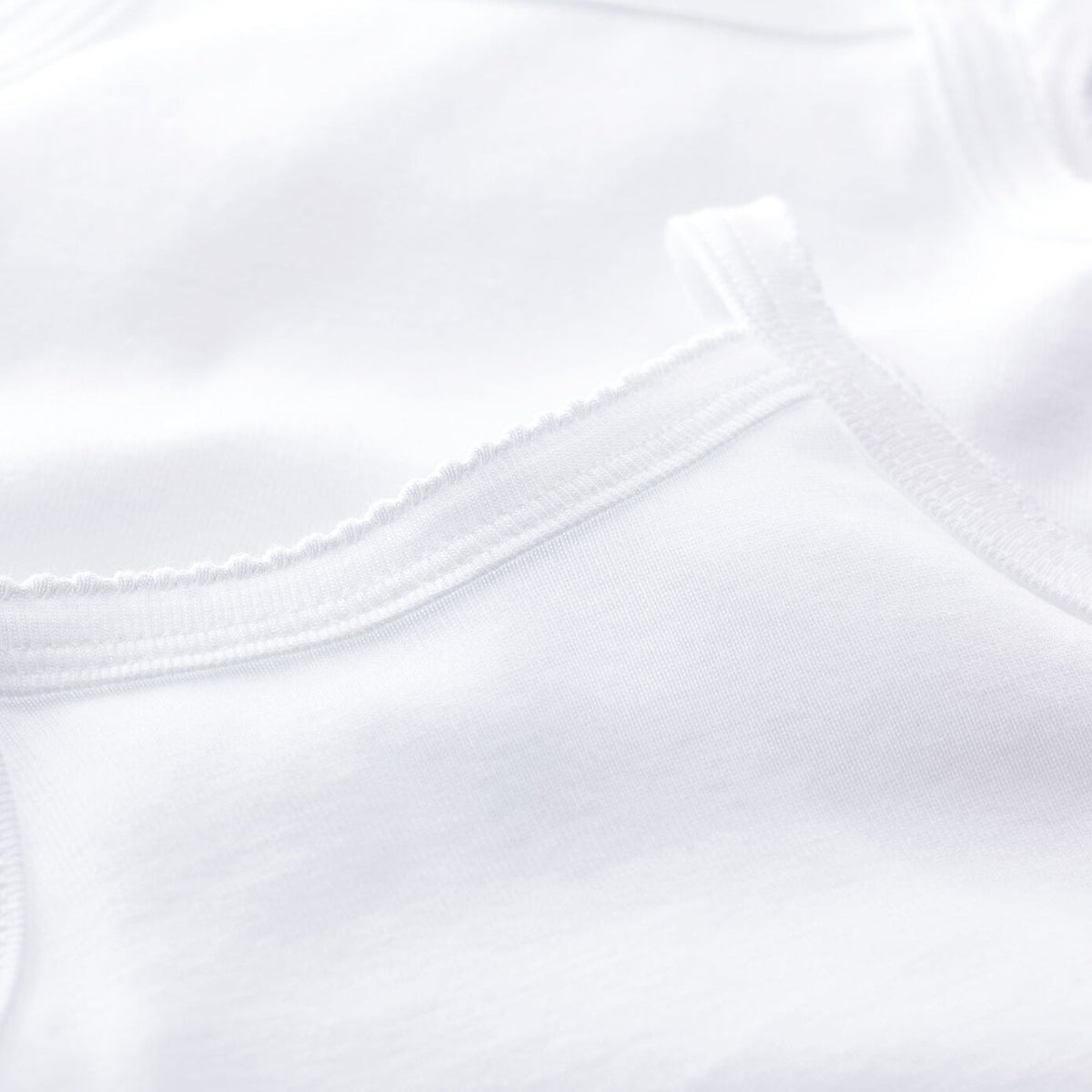 Baby Girls White Cotton Babysuit Set(2 Pack)