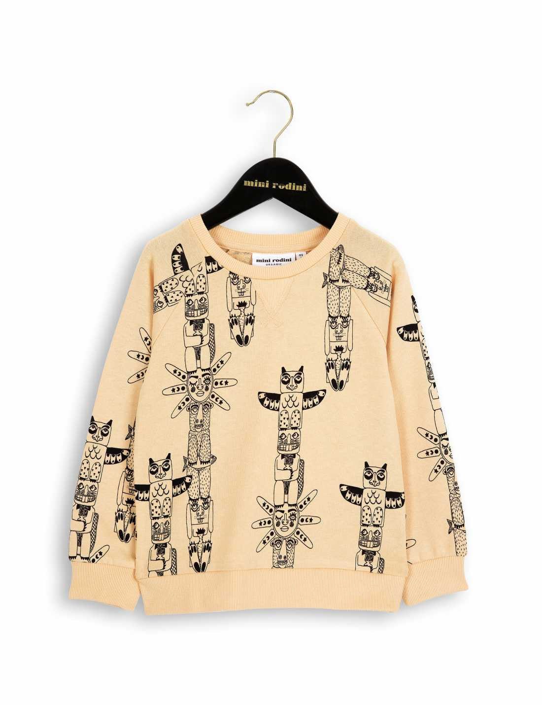 Boys & Girls Apricot Pink Totem Printed Organic Cotton Sweatshirt