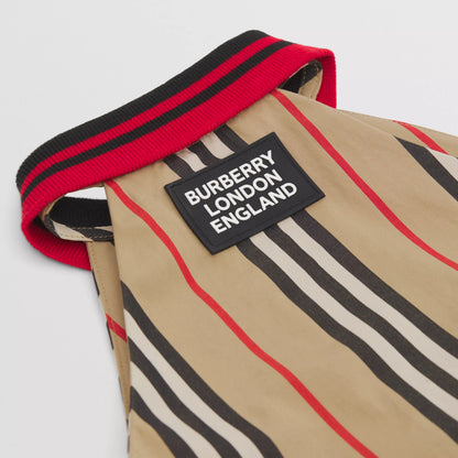 Girls Beige Stripes Cotton Dress