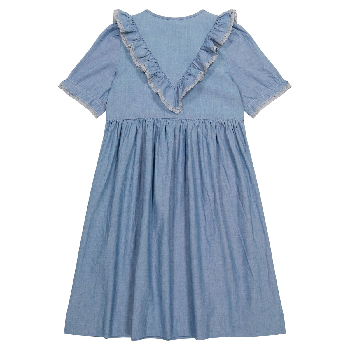 Girls Blue Cotton Dress