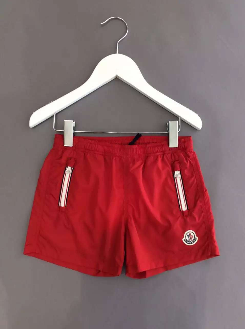Baby Boys Red Beach Wear Logo Short