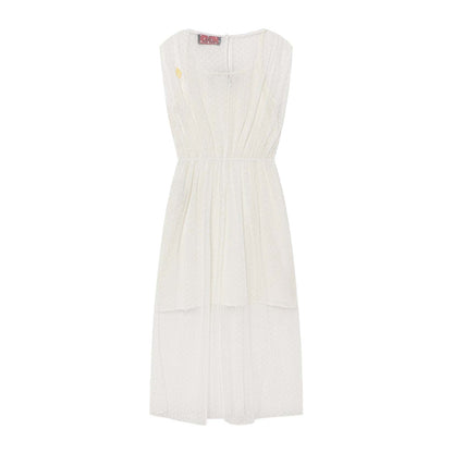 女童白色薄纱连衣裙