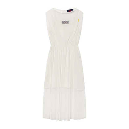 女童白色薄纱连衣裙