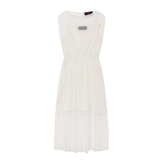 女童白色薄纱连衣裙