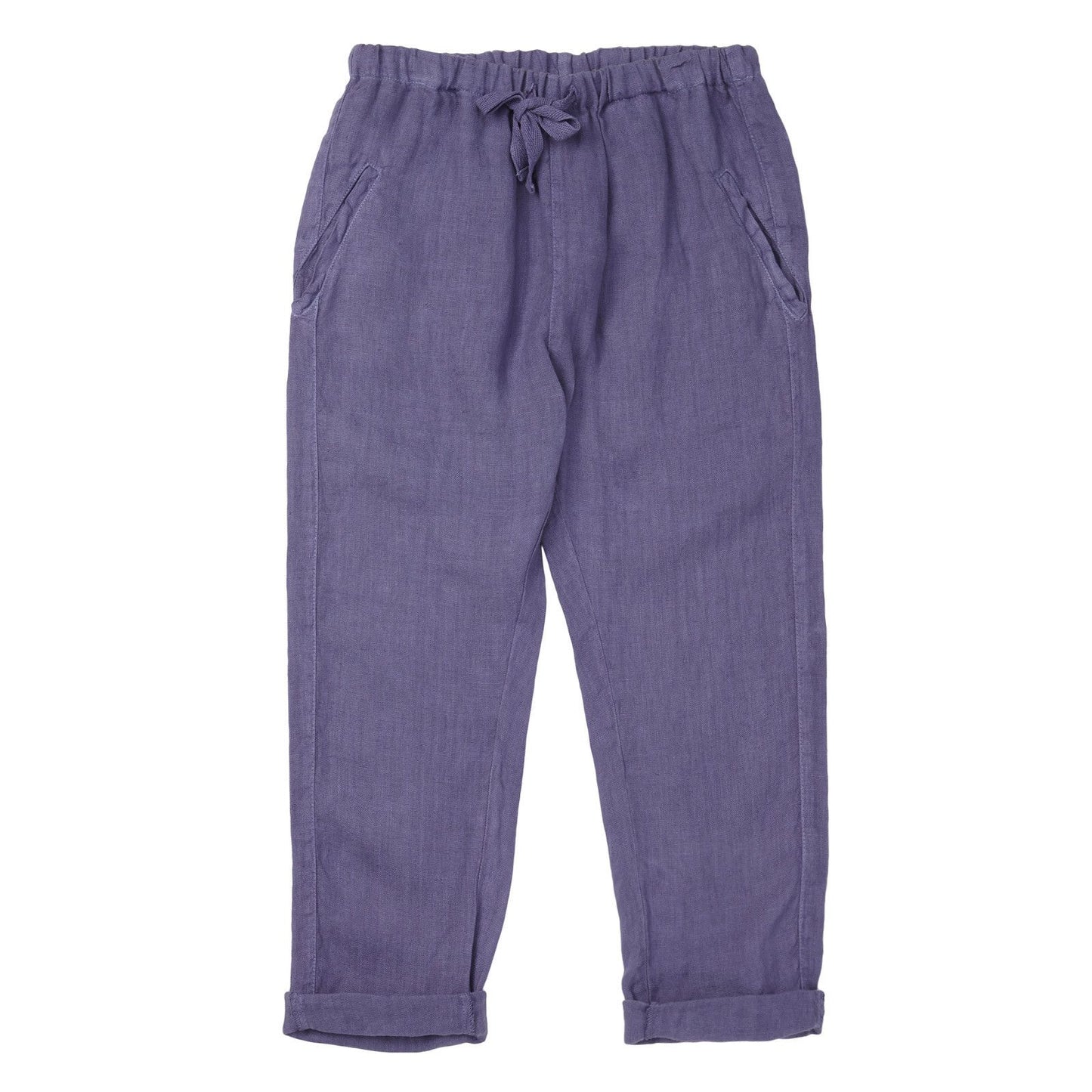 Boys&Girls Purple Ribbed Tie Trousers