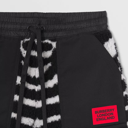 男童黑色斑马图案短裤