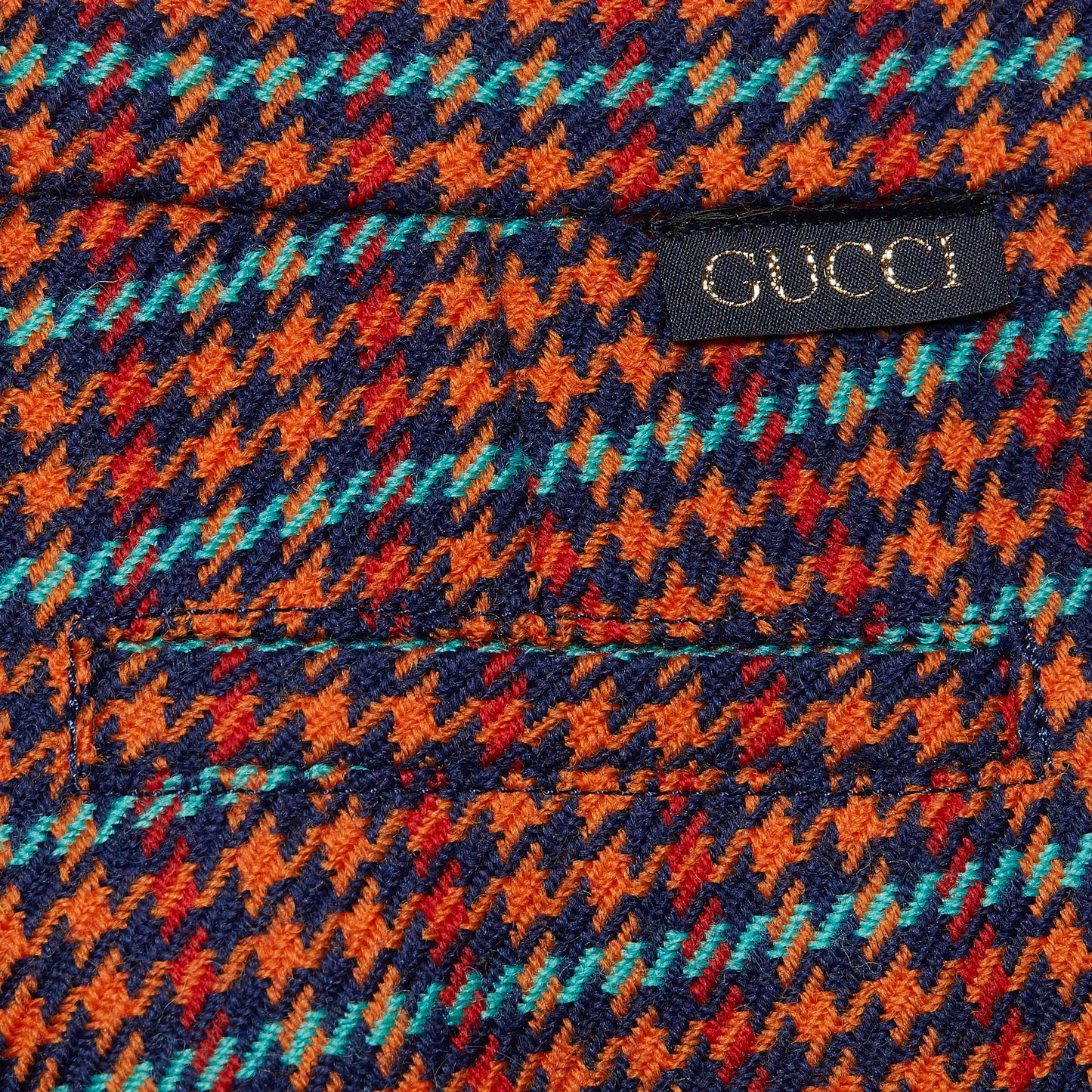 儿童橙色&蓝色羊毛长裤