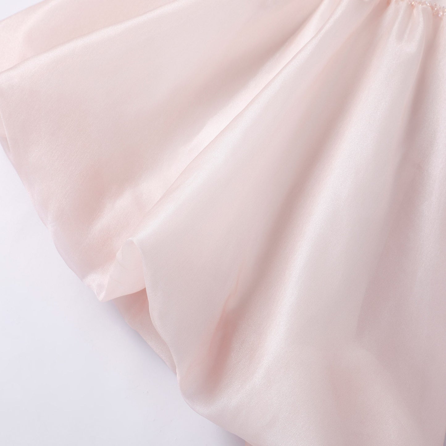 女童泡泡袖花苞礼服裙