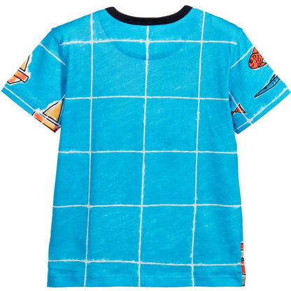 Boys Multicolor Printed Cotton Jersey Beachwear T-Shirt
