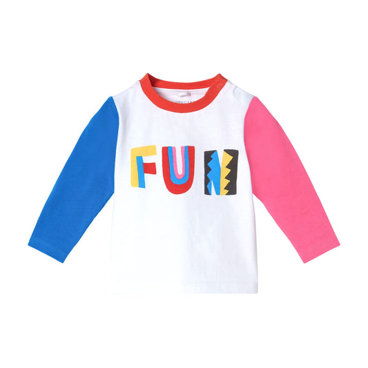 女婴'FUN'棉T恤
