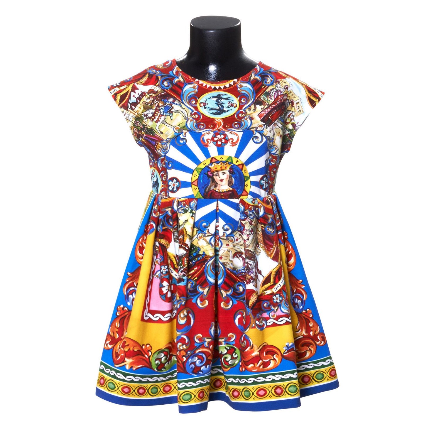 Girls Multicolor Teatro Pupi Printed Dress