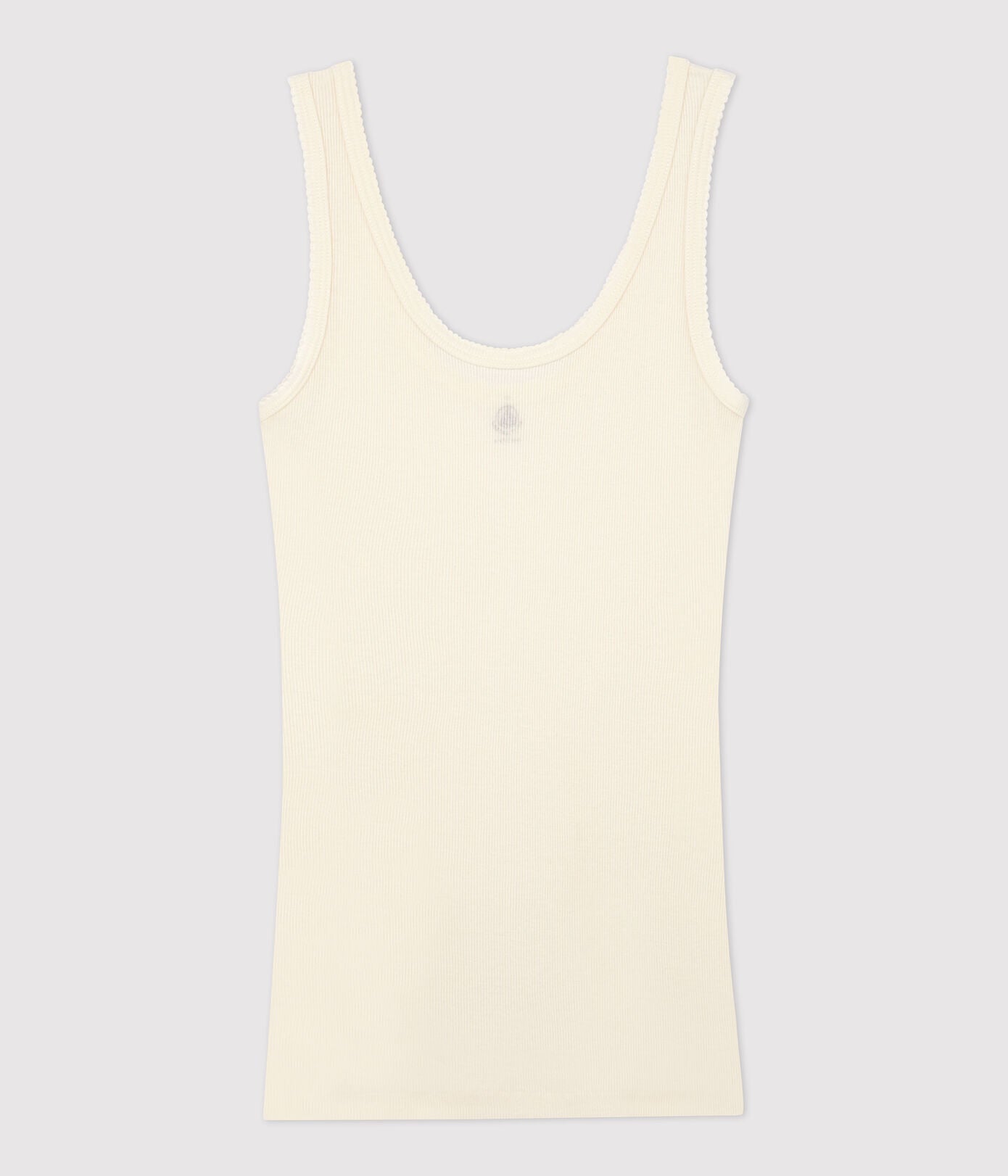 女士白色棉背心