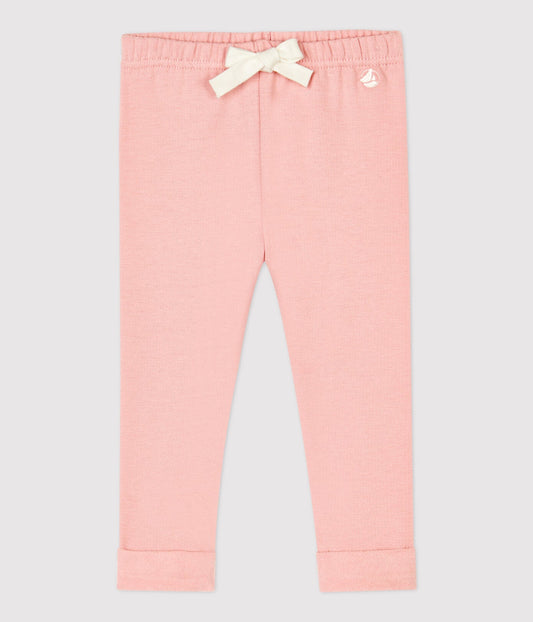 女婴粉色棉长裤