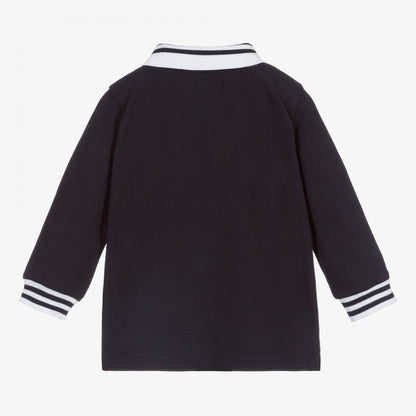 男婴藏青色棉Polo衫