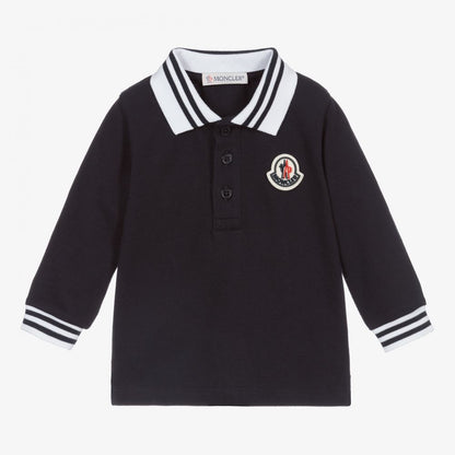 男婴藏青色棉Polo衫