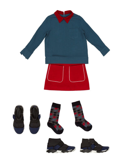 Girls Plyer Blue Viscose Polo Shirt