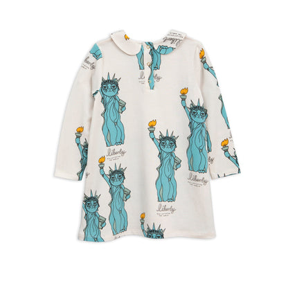 Girls Light Grey Tencel Dress