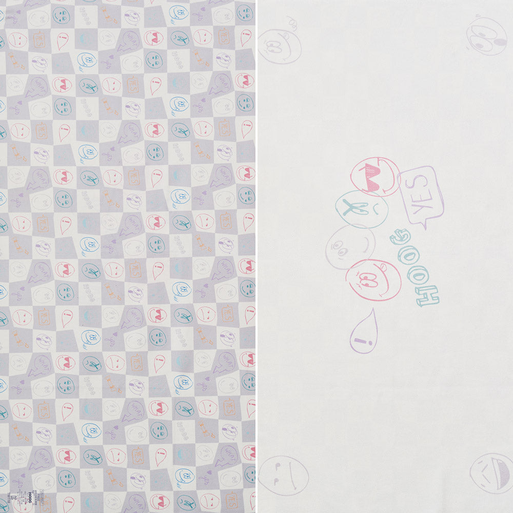灰白色棋盘格游泳浴巾(130x70cm)