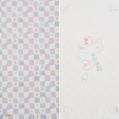 灰白色棋盘格游泳浴巾(130x70cm)
