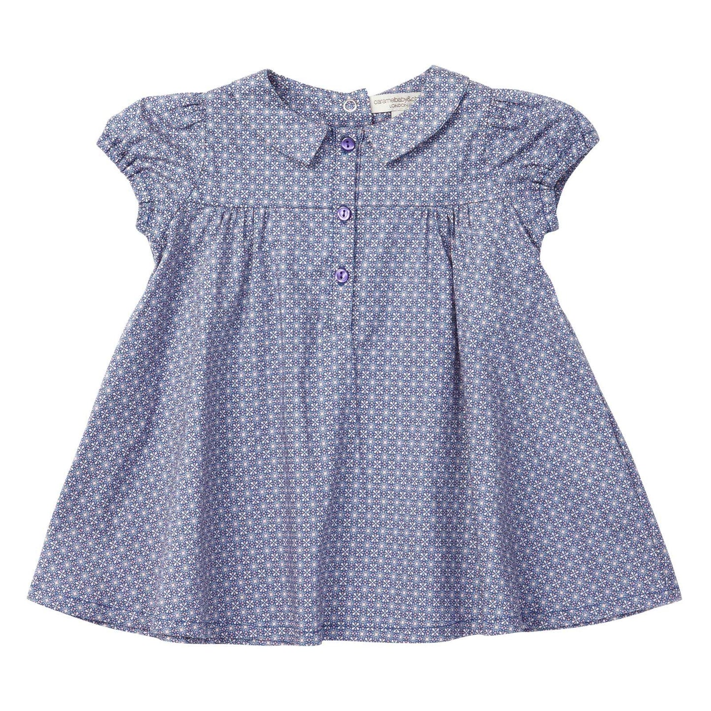 Baby Girls Purple Star Printed Cotton Dress