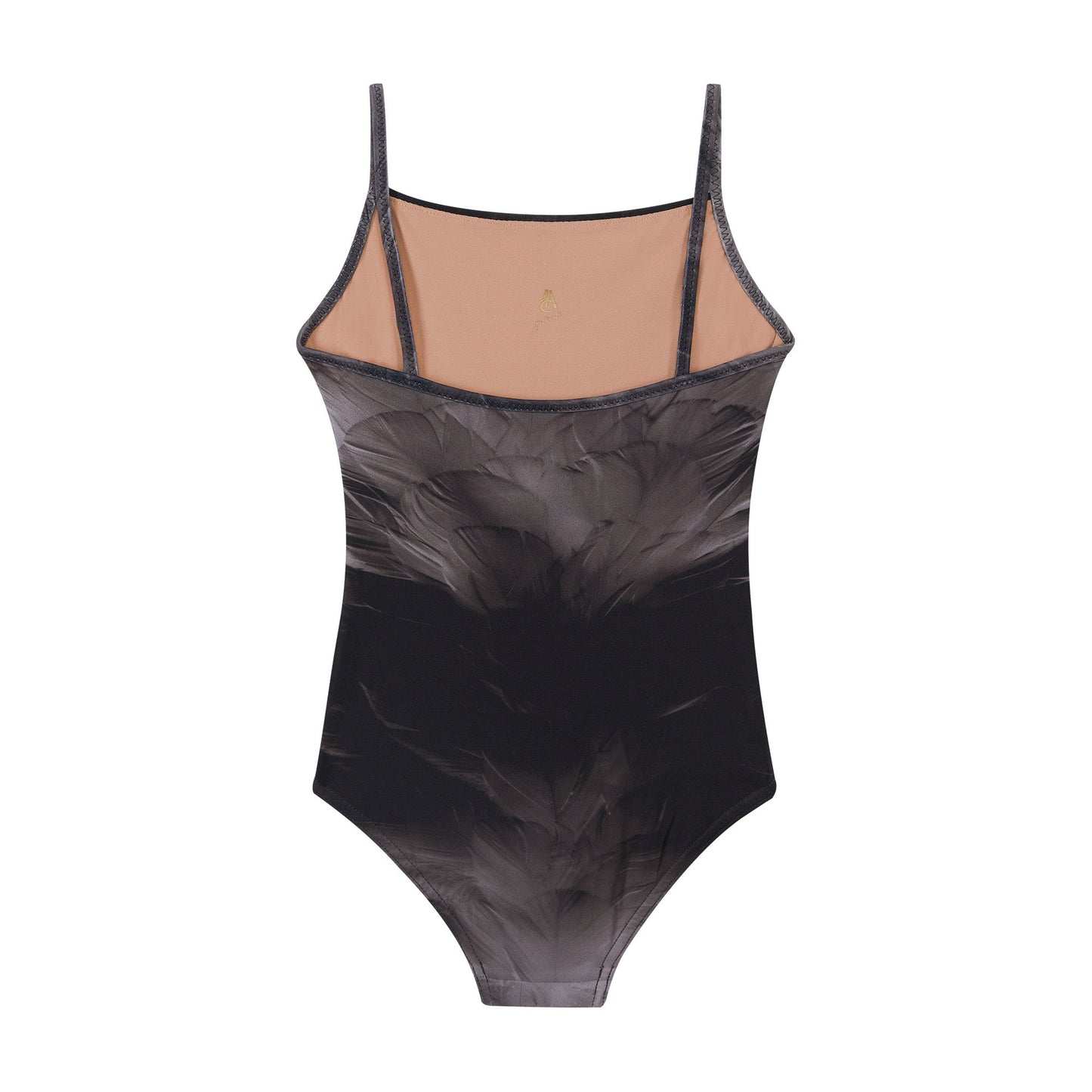 女童黑色羽毛芭蕾舞连体衣(J181LE01VL/black)