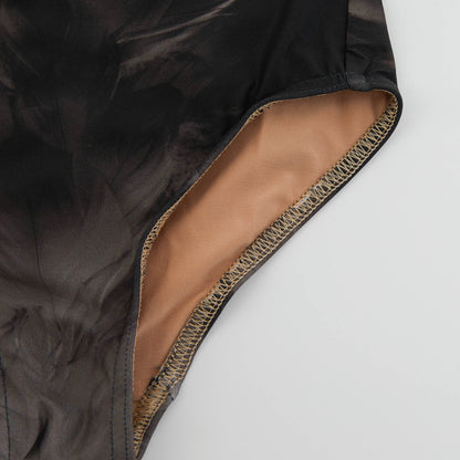 女童黑色羽毛芭蕾舞连体衣(J181LE01VL/black)