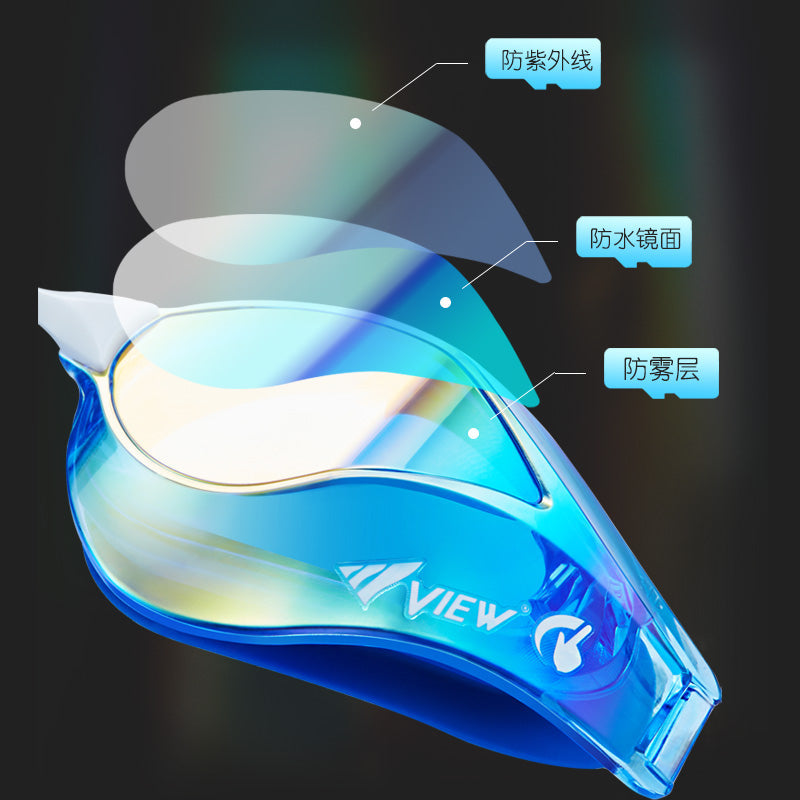 成人款紫色竞速泳镜(V230ASAMC/VOGO)