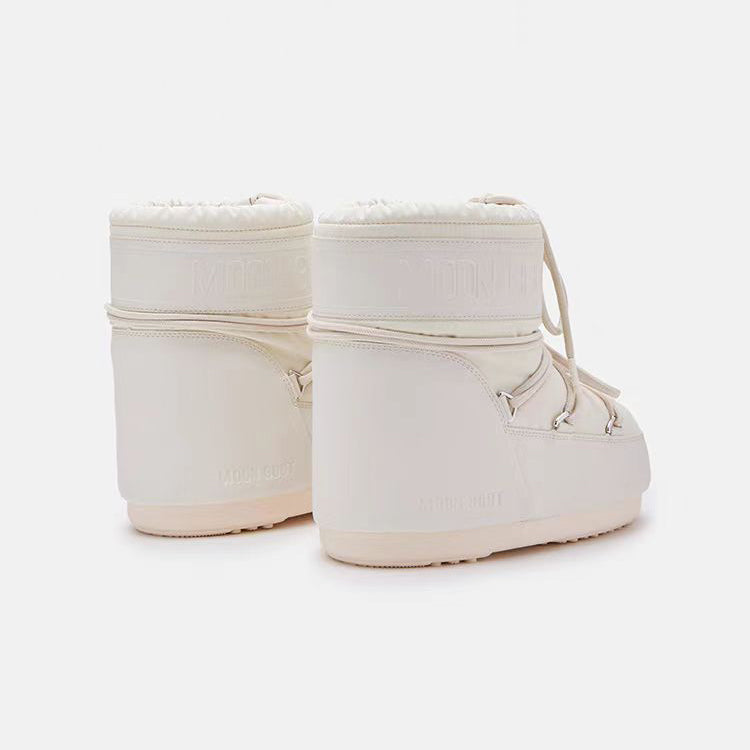 女士白色"ICON LOW"短筒靴