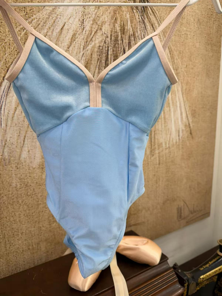 浅蓝色丝绒芭蕾舞连体衣(Tulip-mixmatch Velvet Leotard/Light Blue)