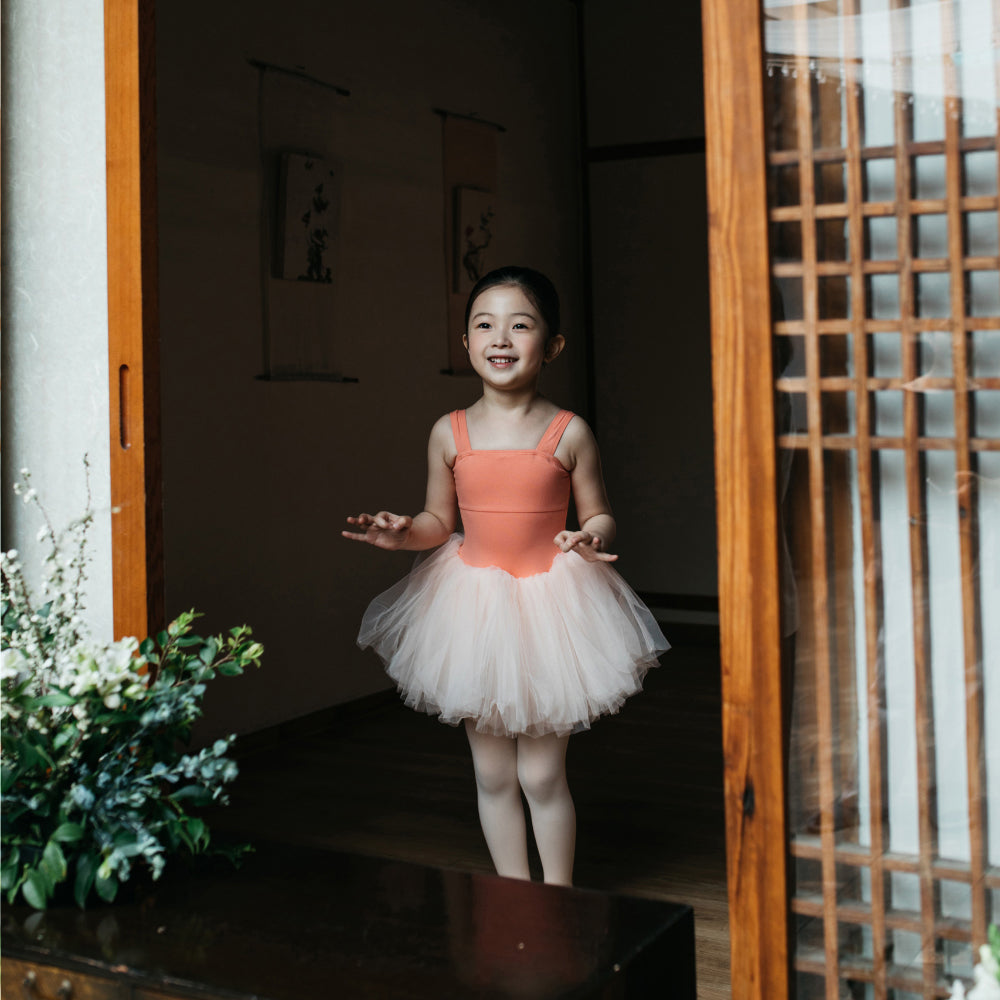 女童桃色芭蕾舞连体衣