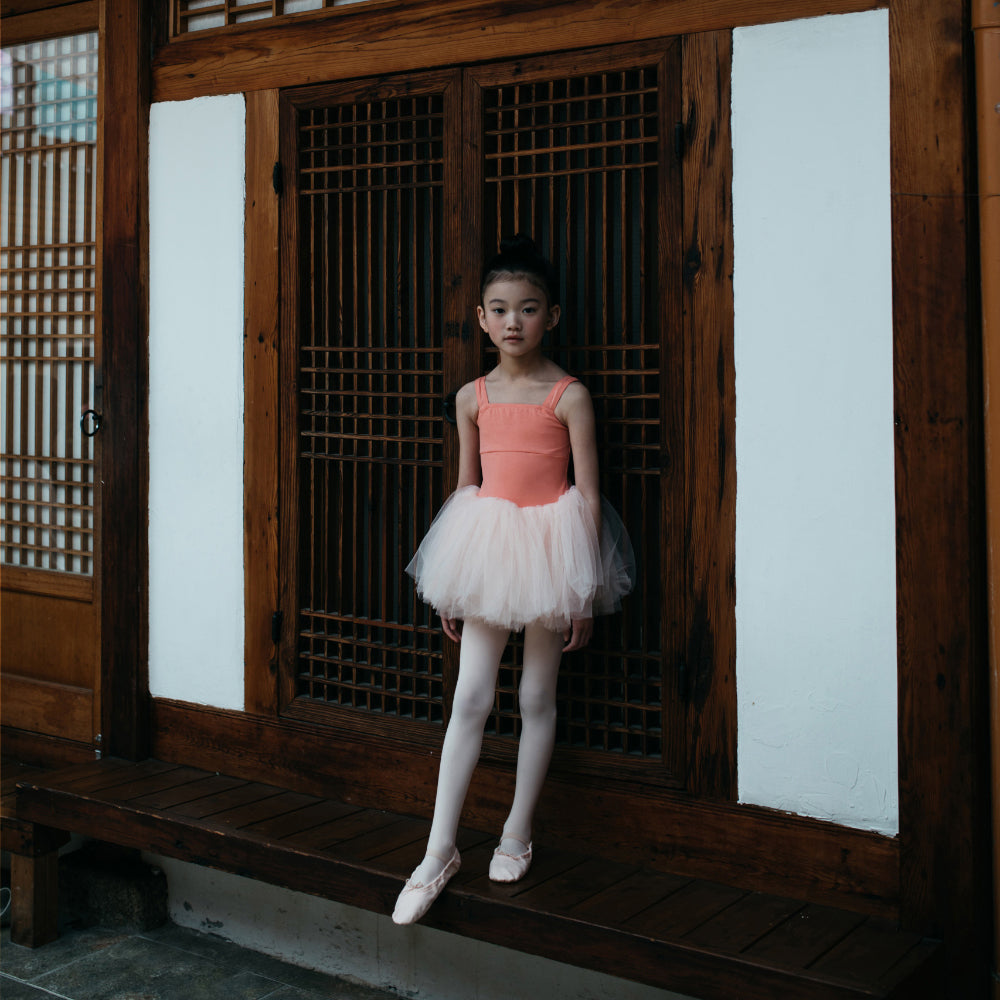 女童桃色芭蕾舞连体衣