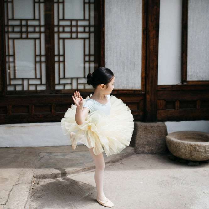 女童蓝色芭蕾舞连体衣