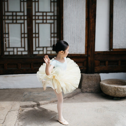 女童蓝色芭蕾舞连体衣