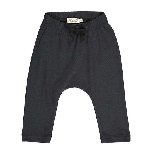 婴儿黑色棉长裤