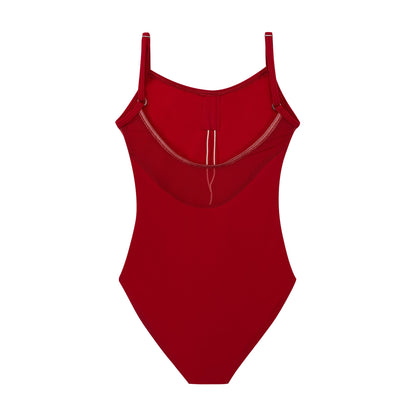女童红色芭蕾舞连体衣(有衬里DAD1491/1MP/Red)