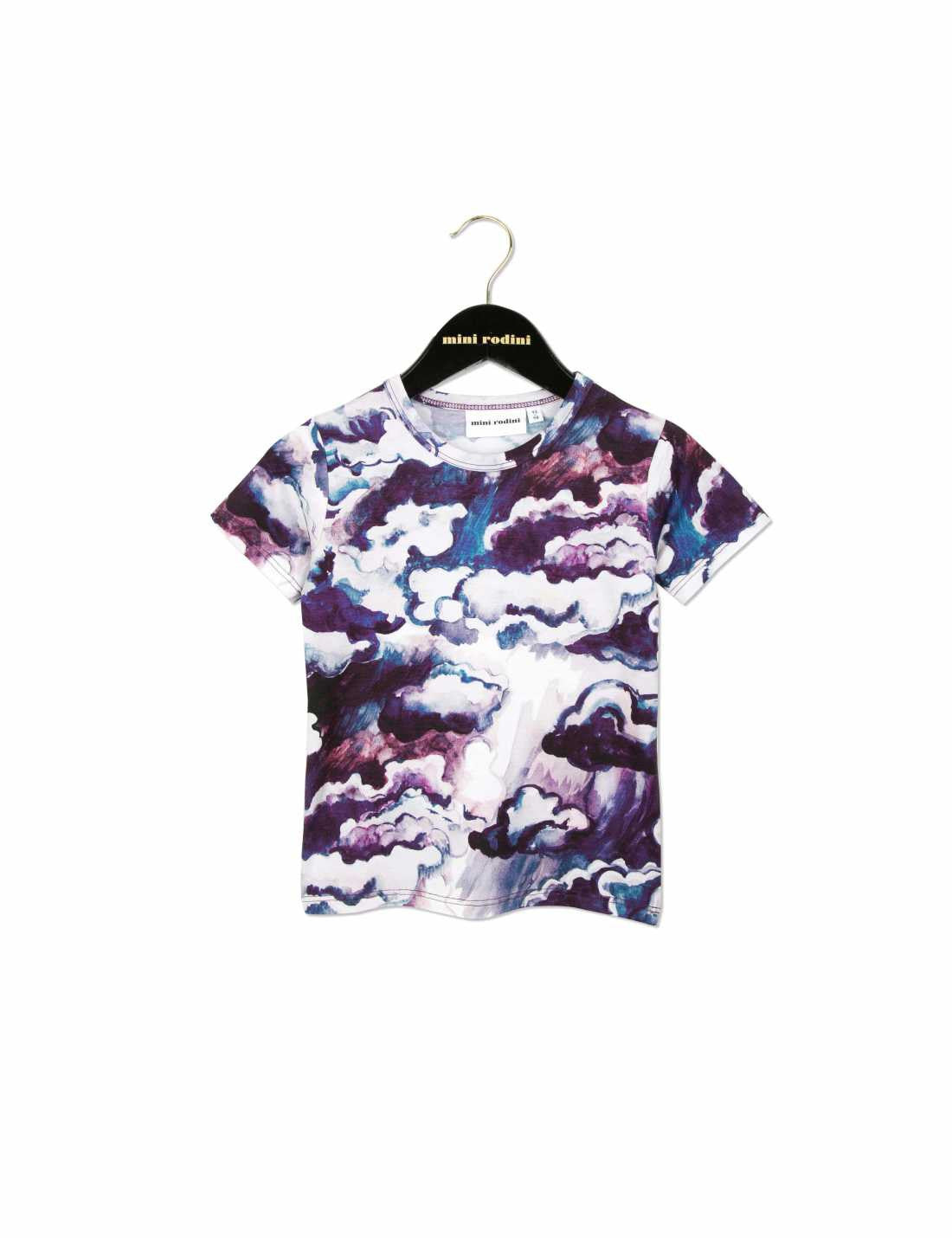 Girls Purple Seas Of Clouds Printed T-Shirt