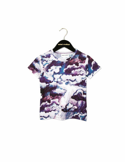 Girls Purple Seas Of Clouds Printed T-Shirt