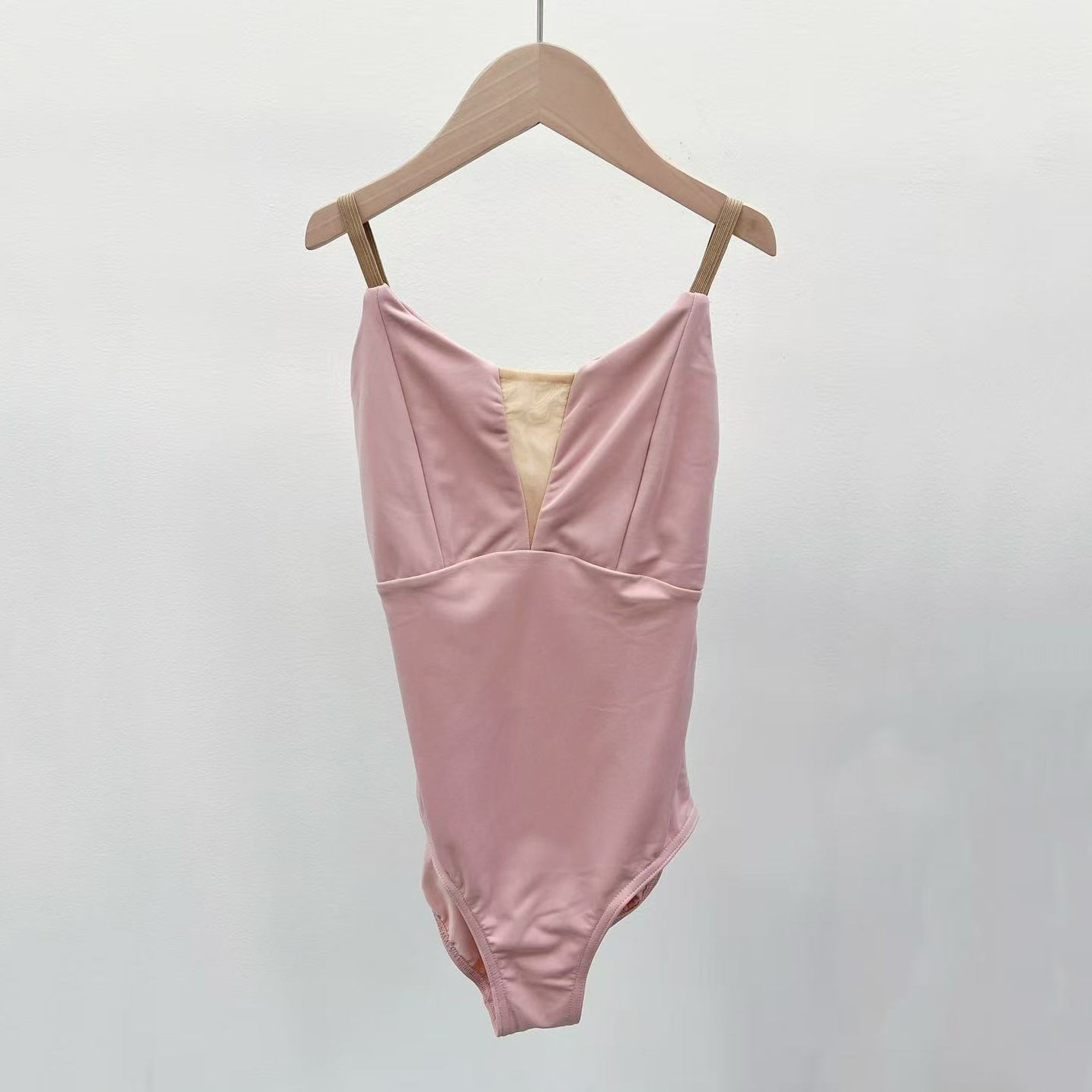 女童玫瑰粉芭蕾舞连体衣(有衬里DAD1930MP/tea rosa)