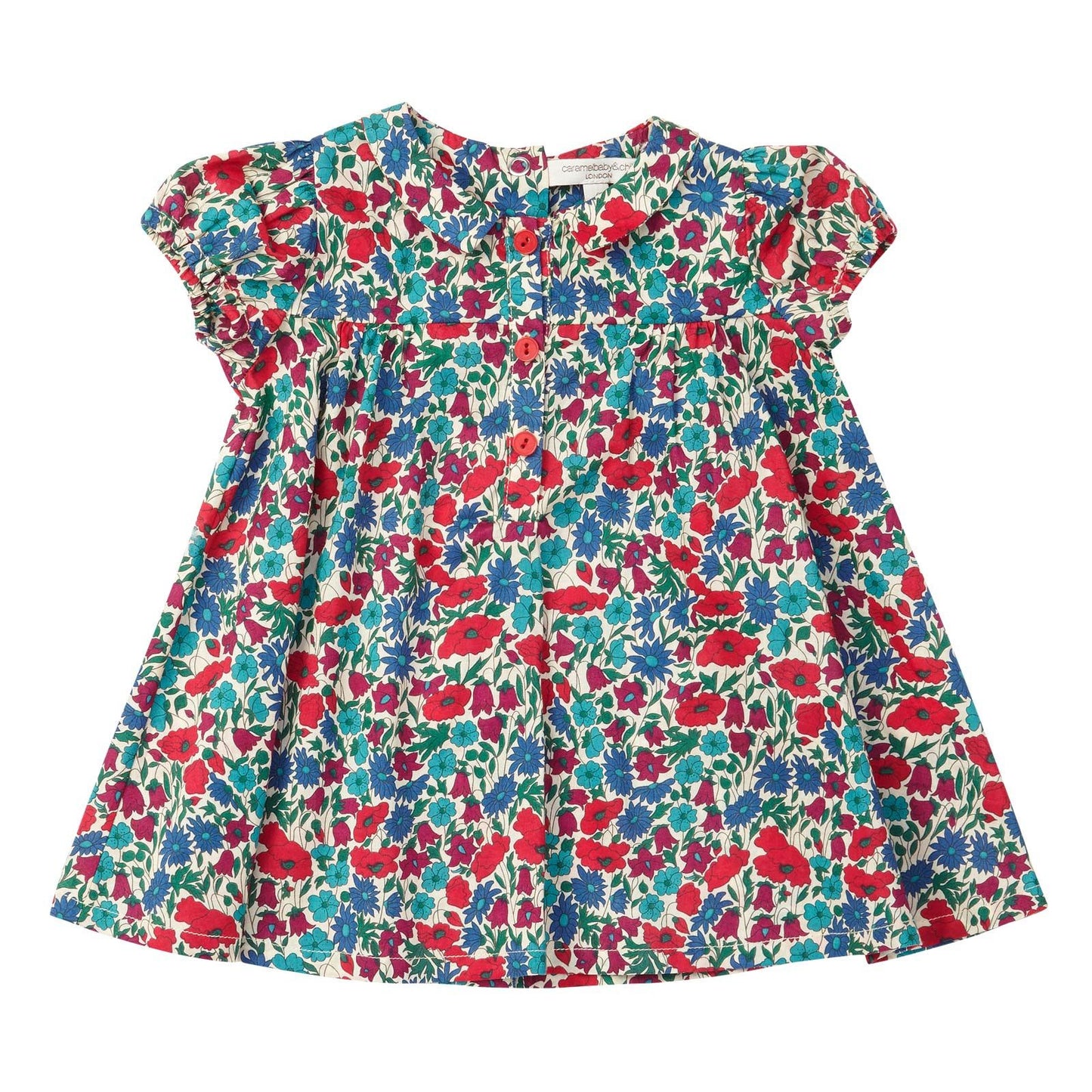 Baby Girls Multicolor Cotton Poppy Printed Dress