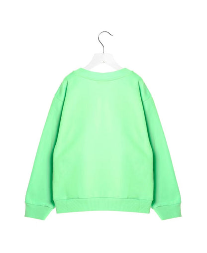 Boys & Girls Green Cotton Sweatshirt
