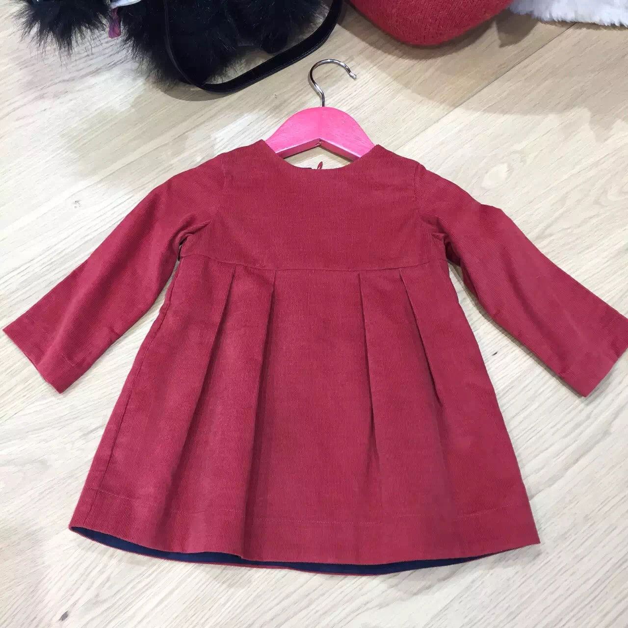 Baby Girls Red Cord Dress