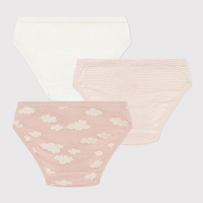 女童粉色棉内裤套装(3件)