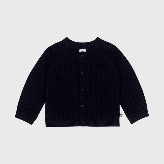 婴儿藏青色棉开衫