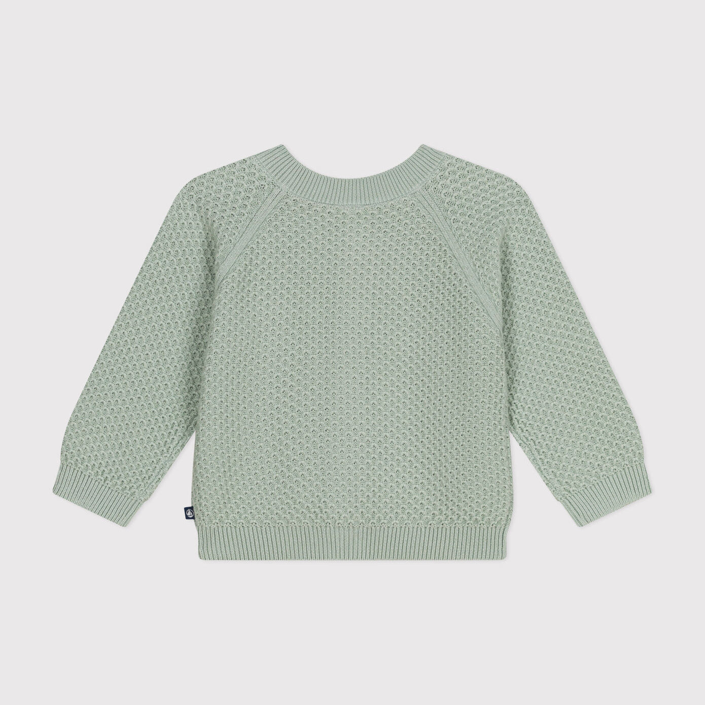 婴儿浅绿色棉开衫