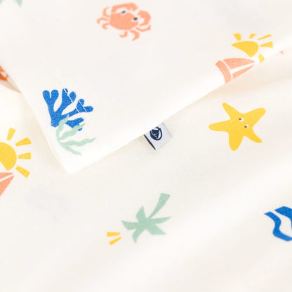 女童象牙白棉睡衣套装